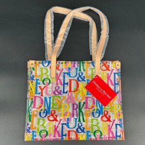 NEW Dooney & Bourke Clear Retro Medium Shopper Tote Bag, Grafica Rainbow